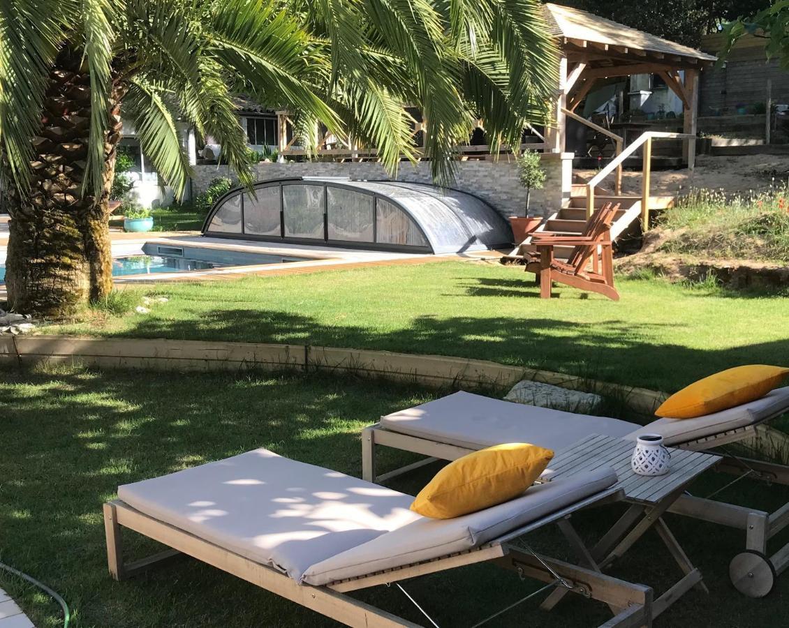 La Maison De La Dune - Chambres Climatisees - Jacuzzi 1Ere Seance Offerte - Piscine Chauffee Avec Abri Amovible - Plage Situee A 200M, Acces Direct Par Le Bois La Couarde-sur-Mer Luaran gambar